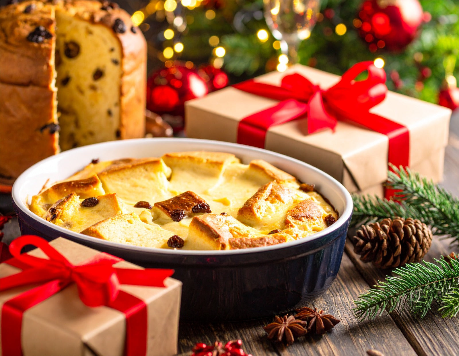 Panettone (or Pandoro) Bread and Butter Pudding Recipe