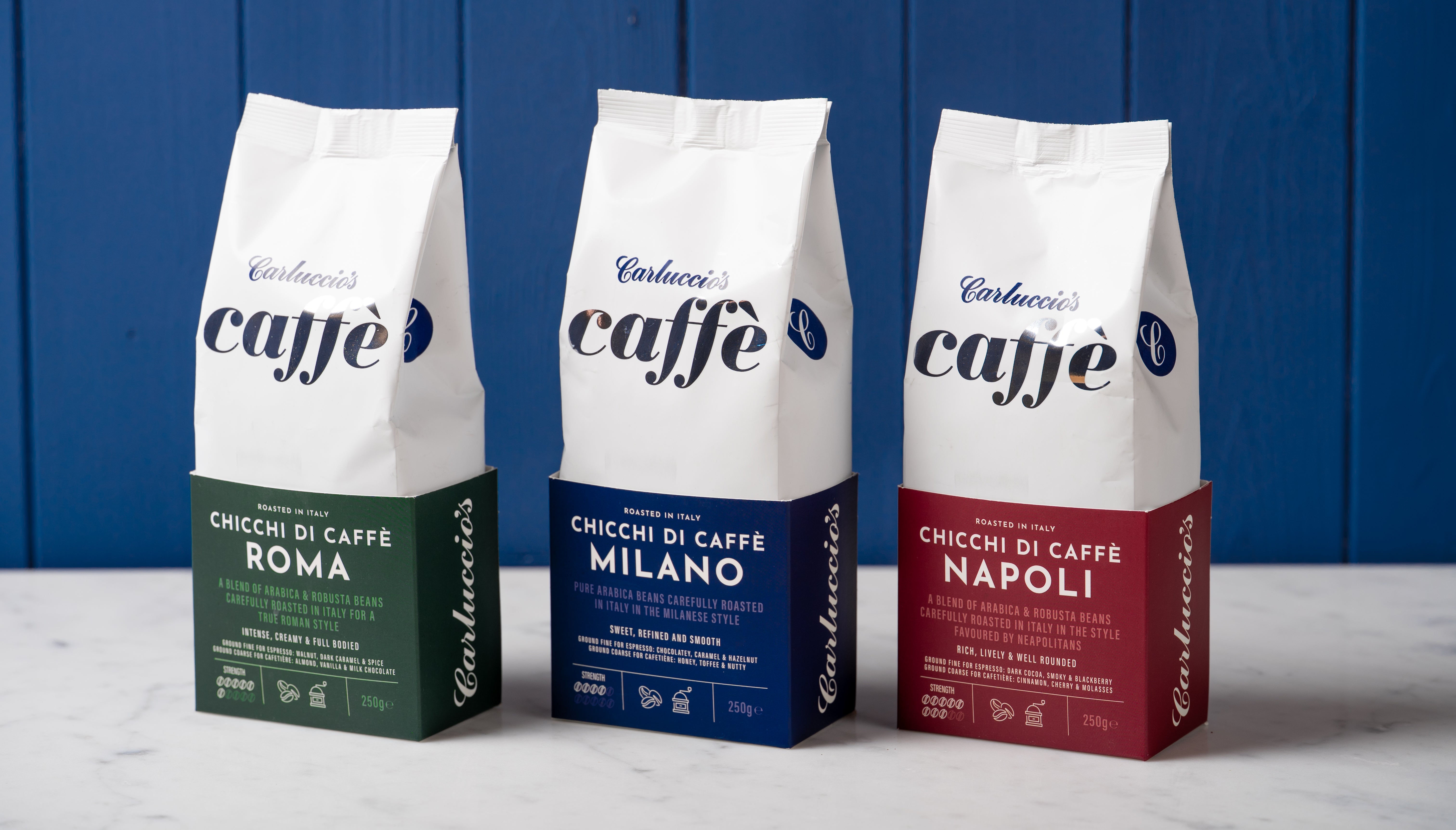 different types of carluccios coffee