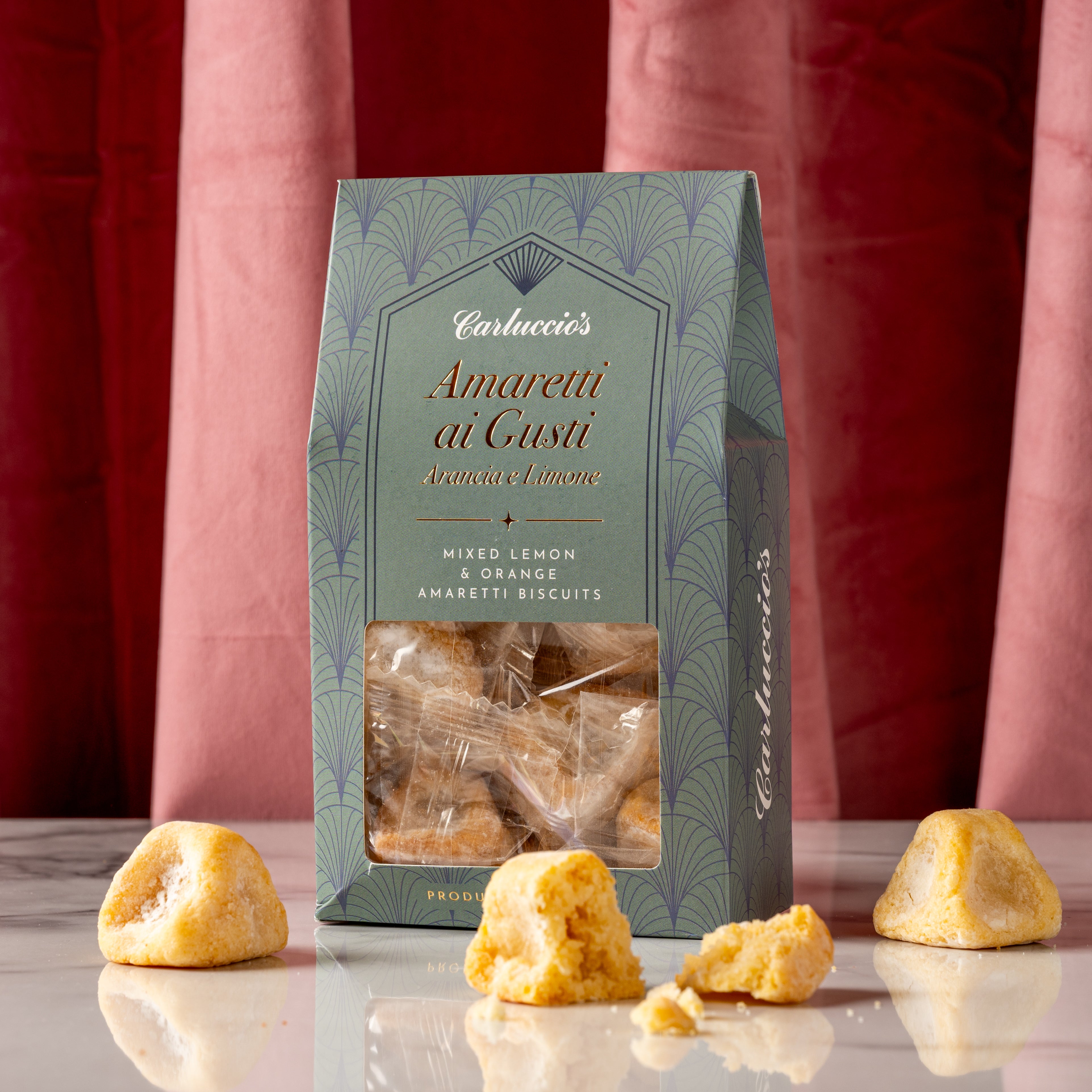 Amaretti ai Gusti - Hand made, Soft Almond Biscuits with Mixed Orange & Lemon Flavours, 200g