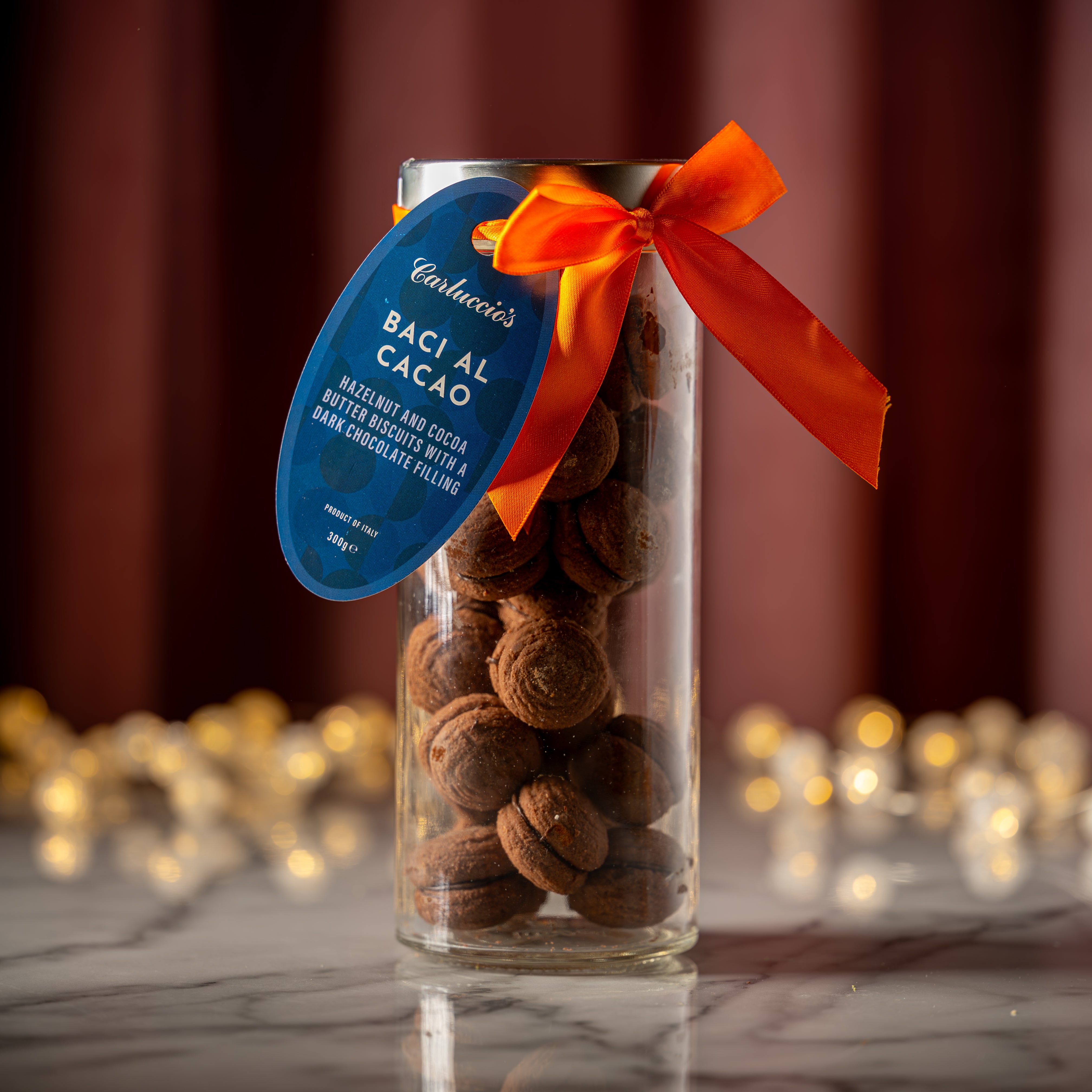 Baci al Cacoa - Hazelnut & Cocoa Butter Biscuits with Dark Chocolate Filling, 300g
