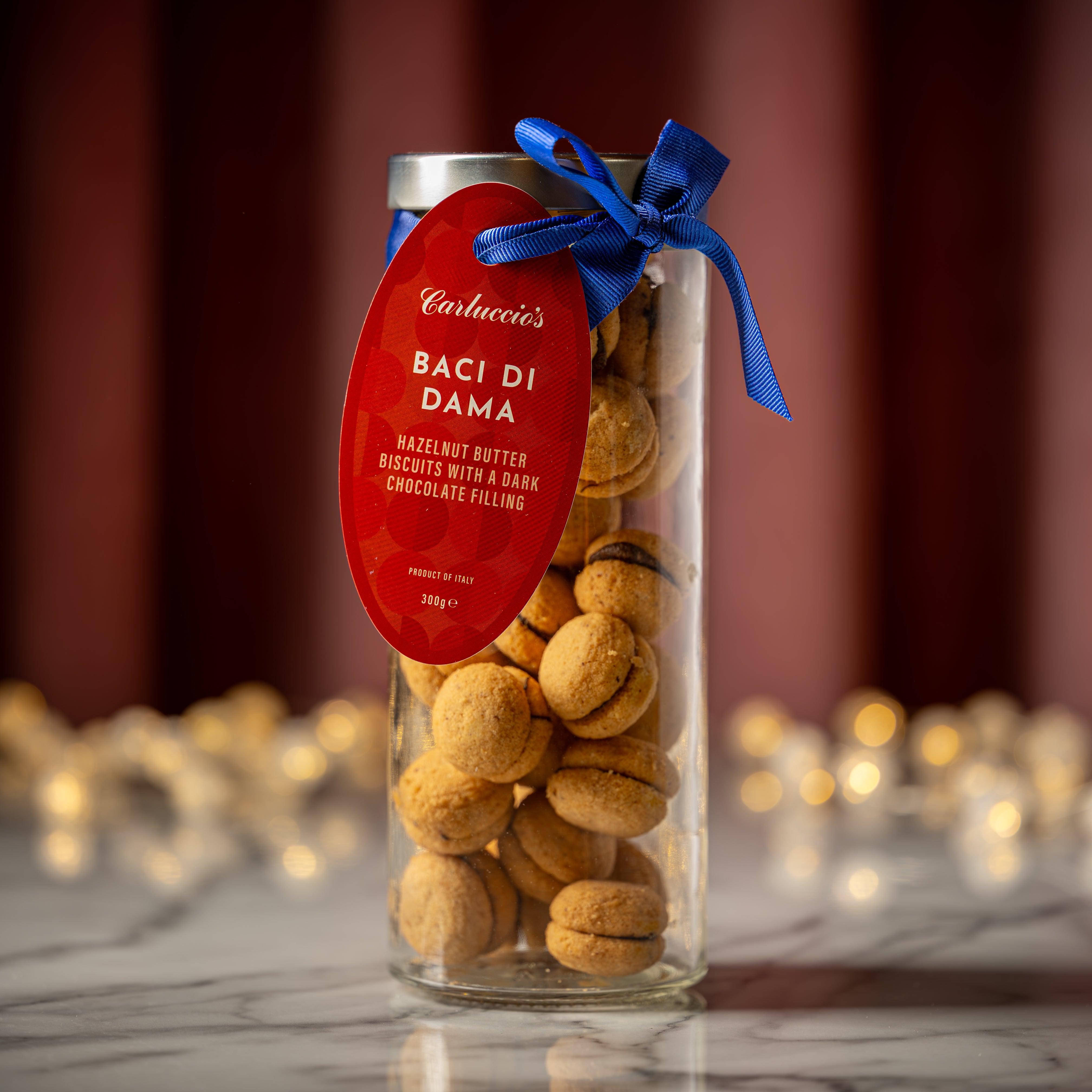 Baci di Dama - Hazelnut Butter Biscuits with Dark Chocolate Filling, 300g