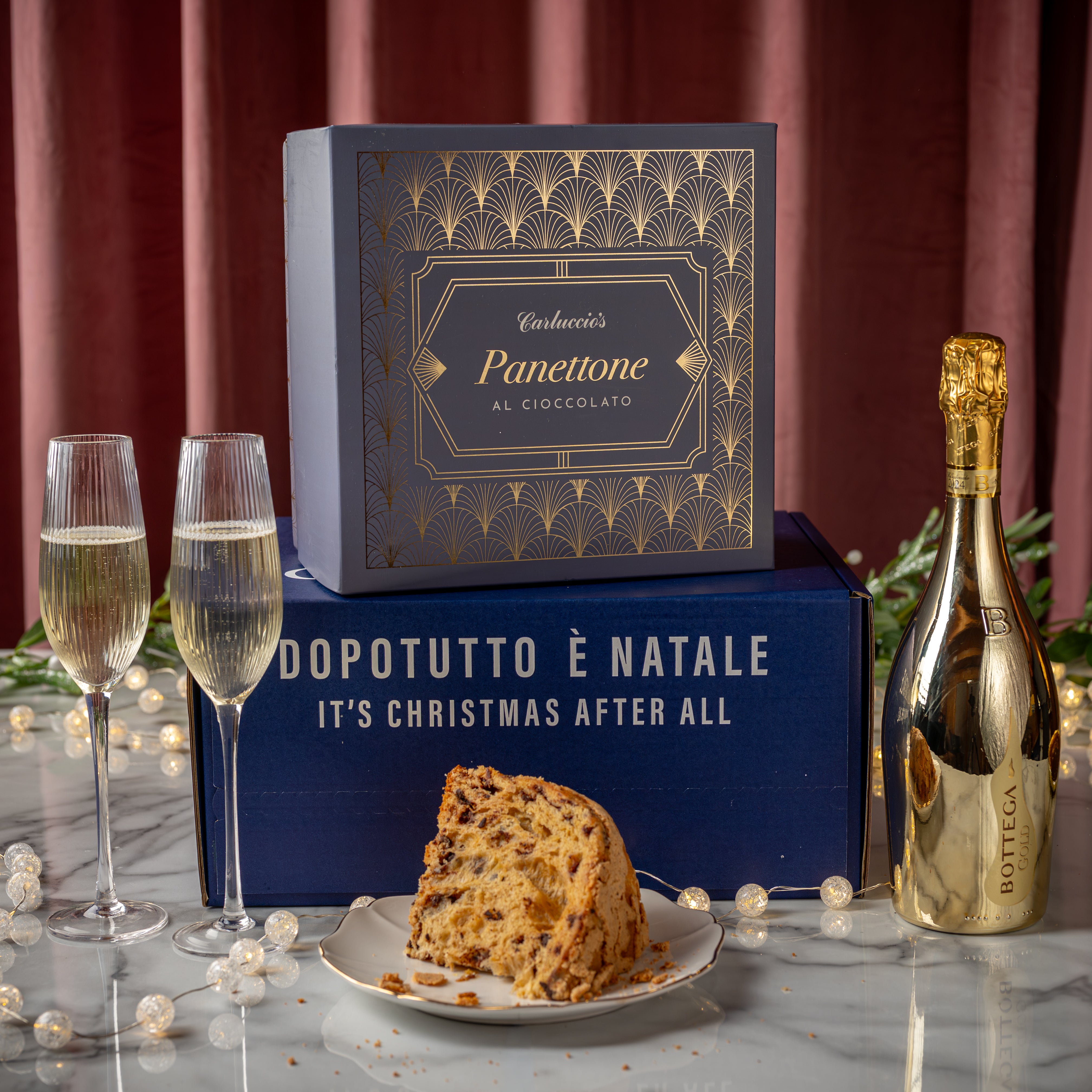 Panettone & Gold Prosecco Gift Set - Cioccolato d'oro
