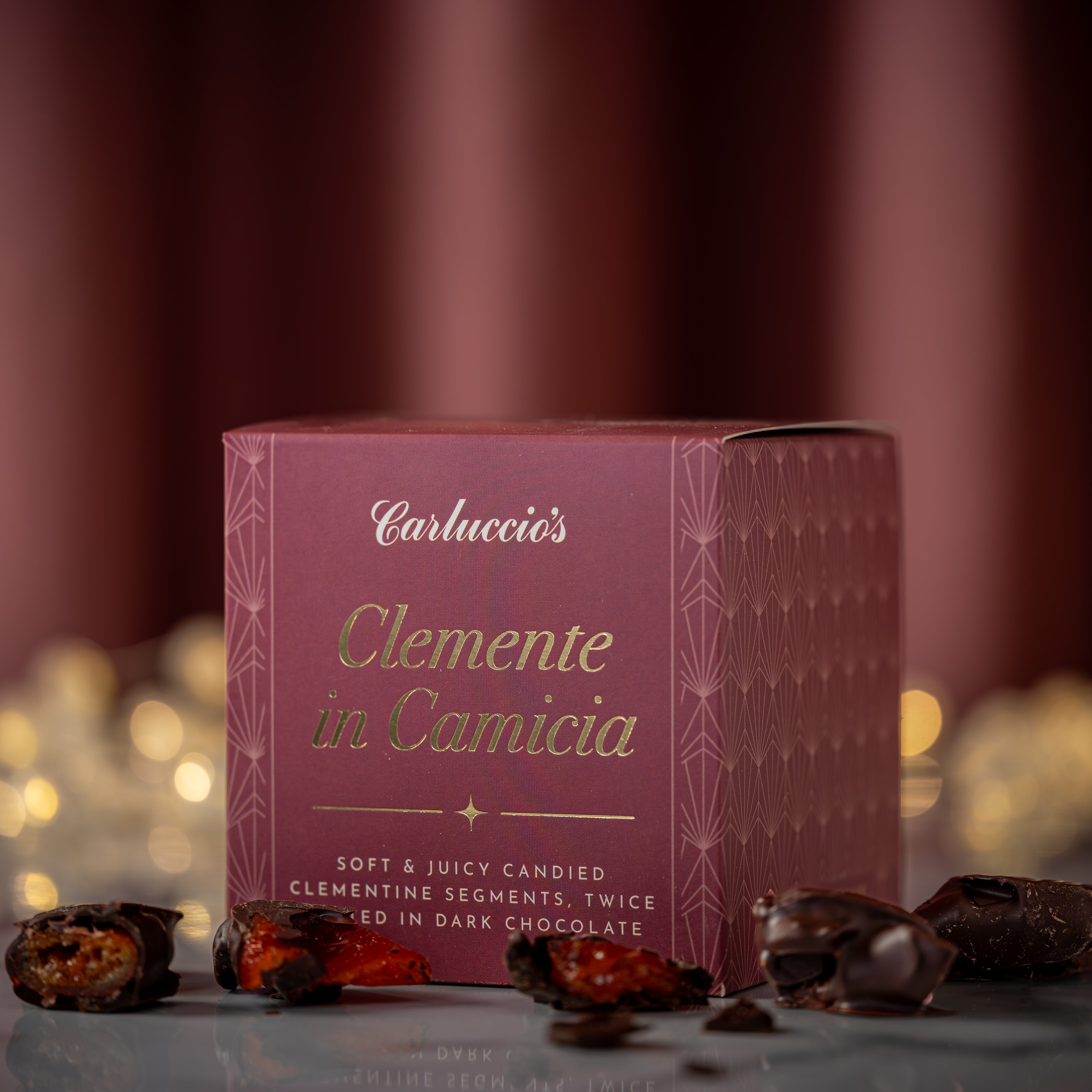 Clemente in Camicia - Candied Clementine Pieces twice coated in Dark Chocolate, 300g
