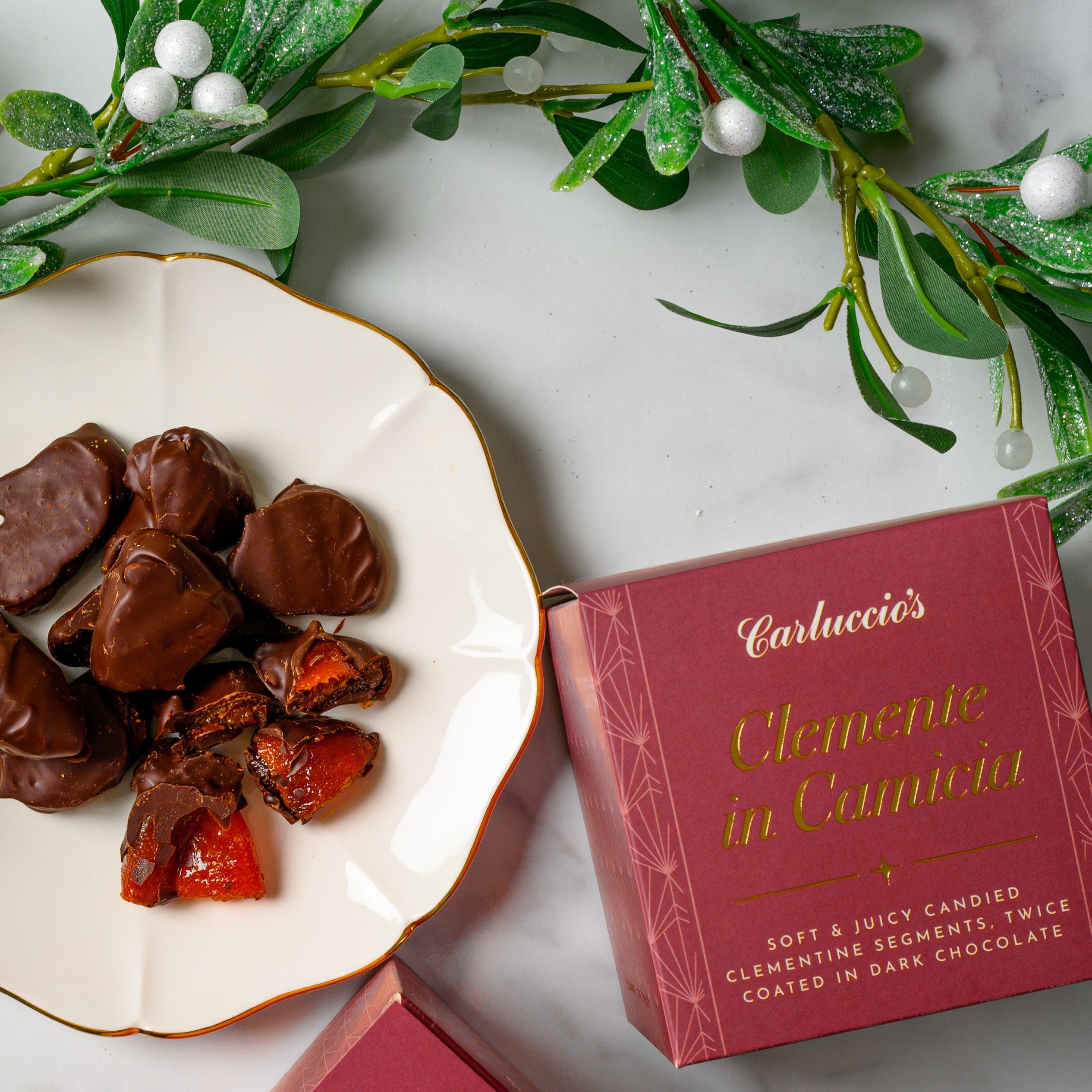 Clemente in Camicia - Candied Clementine Pieces twice coated in Dark Chocolate, 300g