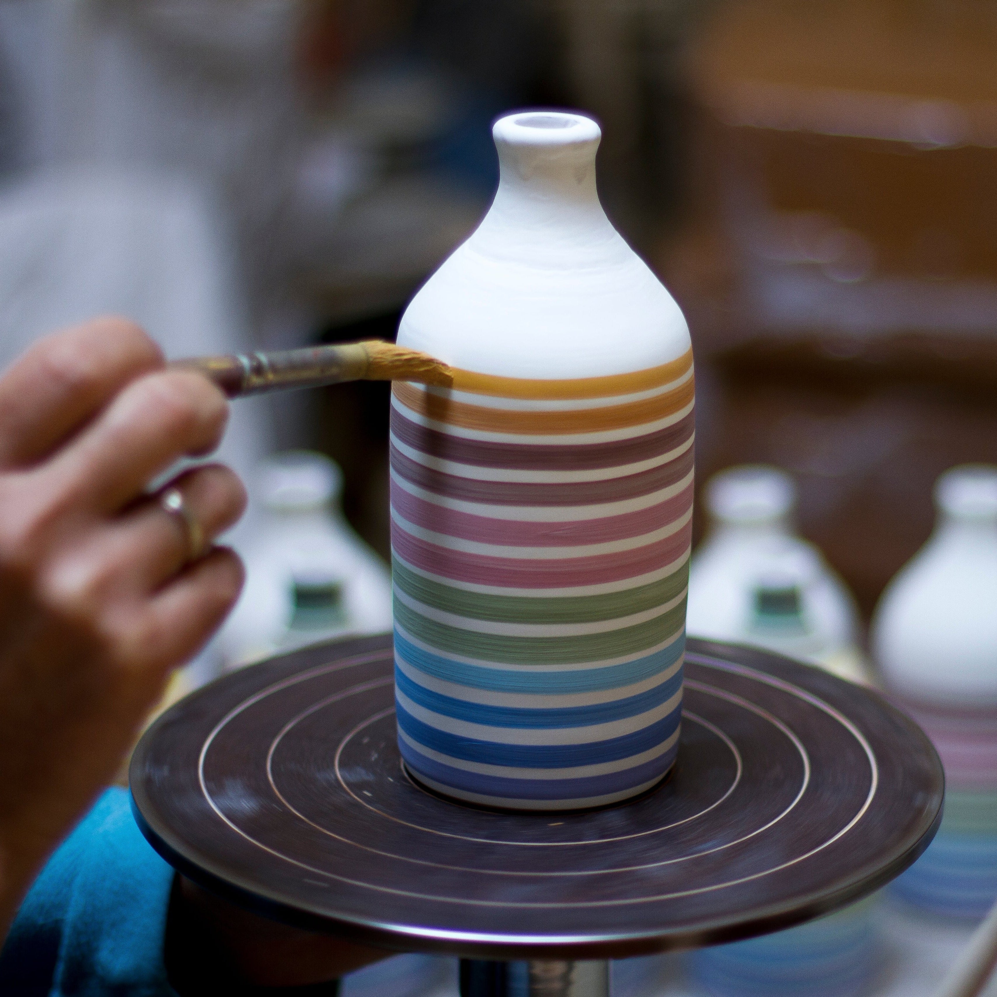 Muraglia, Extra Virgin Olive Oil, Hand Painted Rainbow Bottle, 500ml