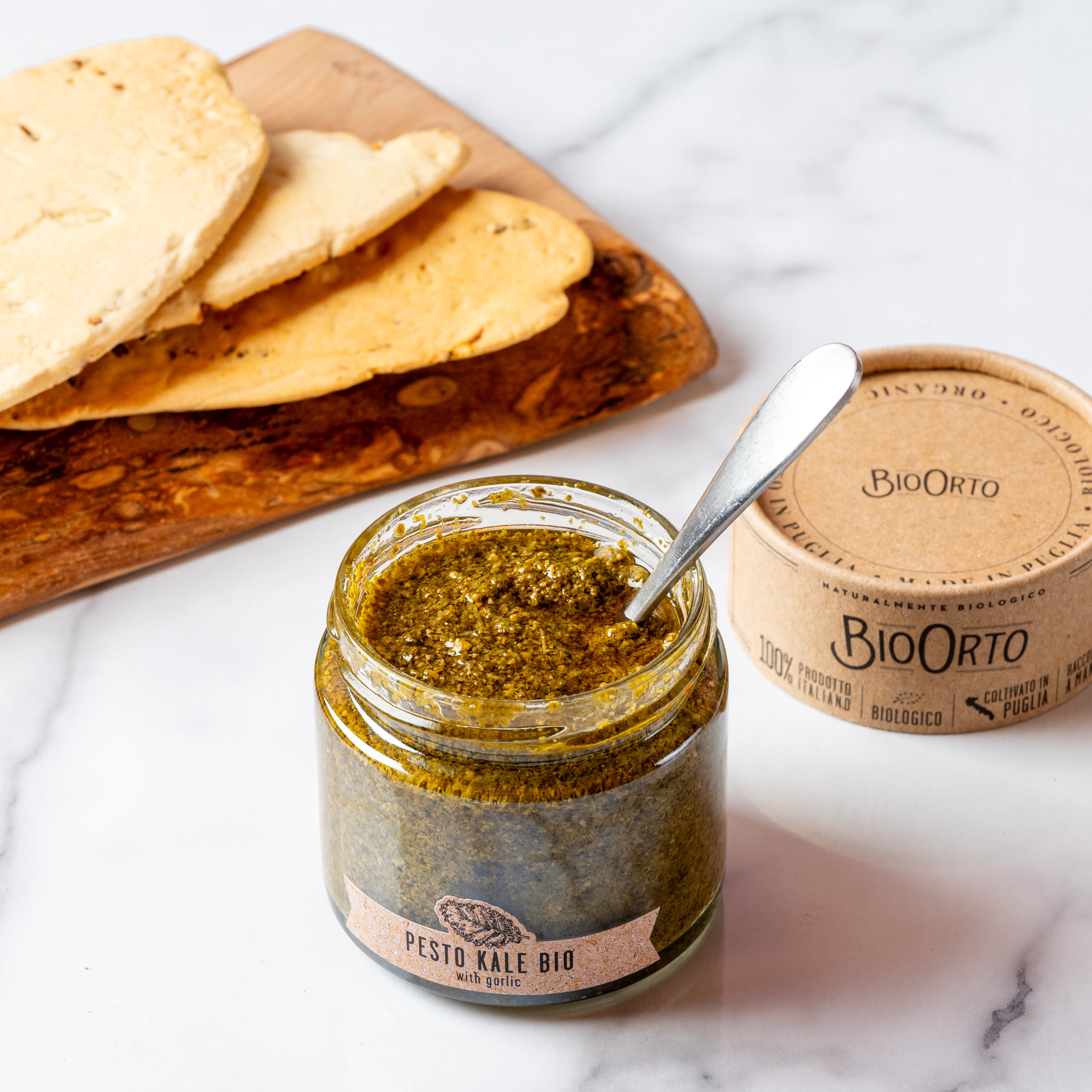 Bio Orto, Kale Pesto con Aglio - Kale Pesto with Garlic, 185g
