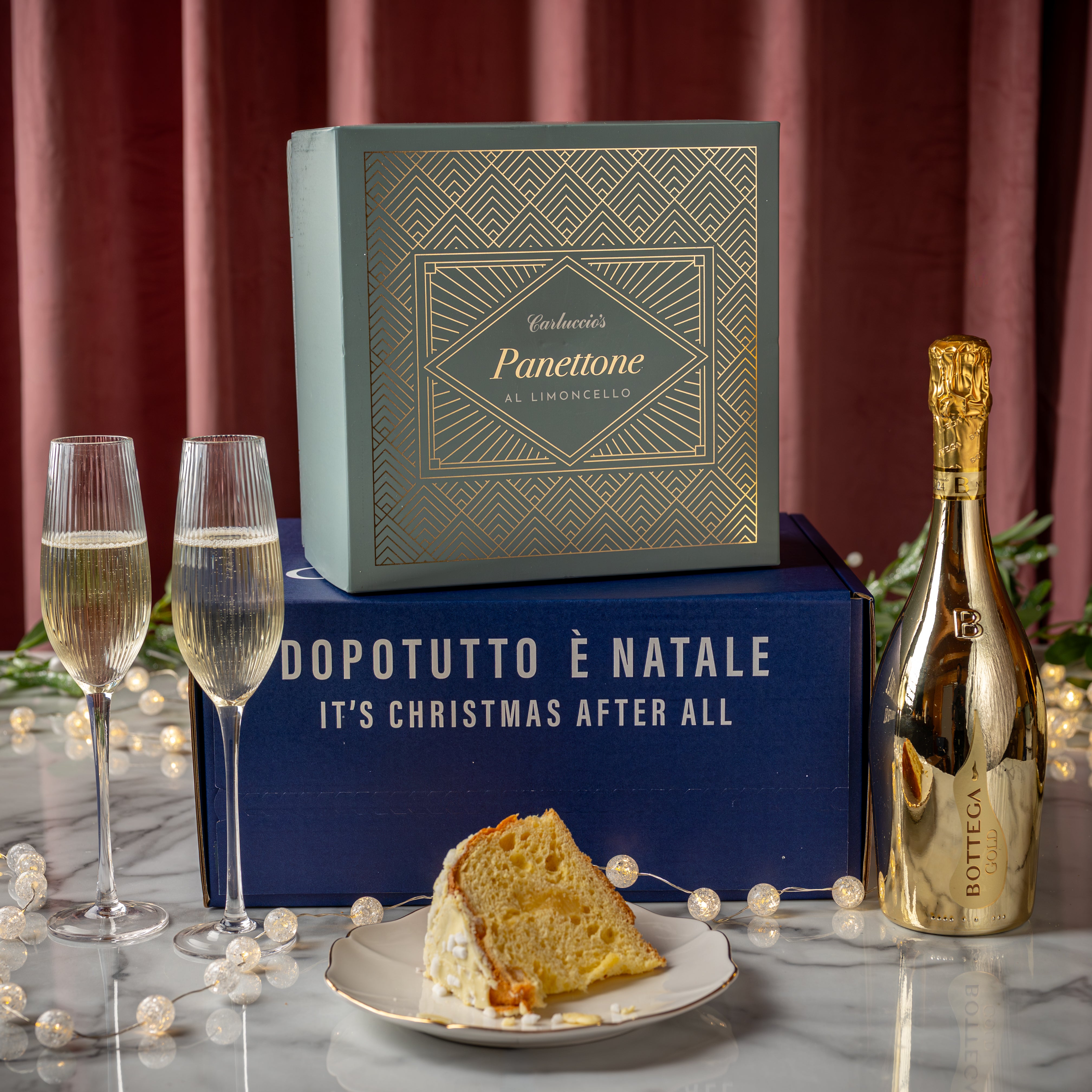 Panettone & Gold Prosecco Gift Set - al Limoncello d'oro