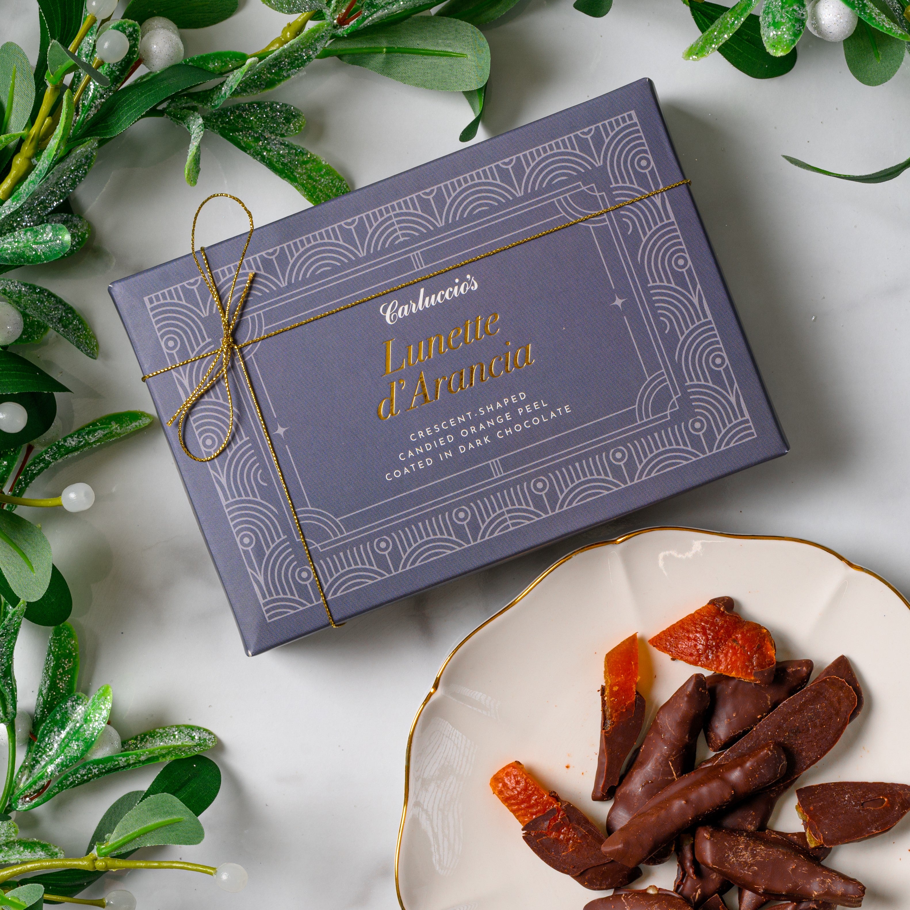 Lunette D'Arancia - Candied and Glazed Orange Peel Coated in Dark Chocolate , 150g