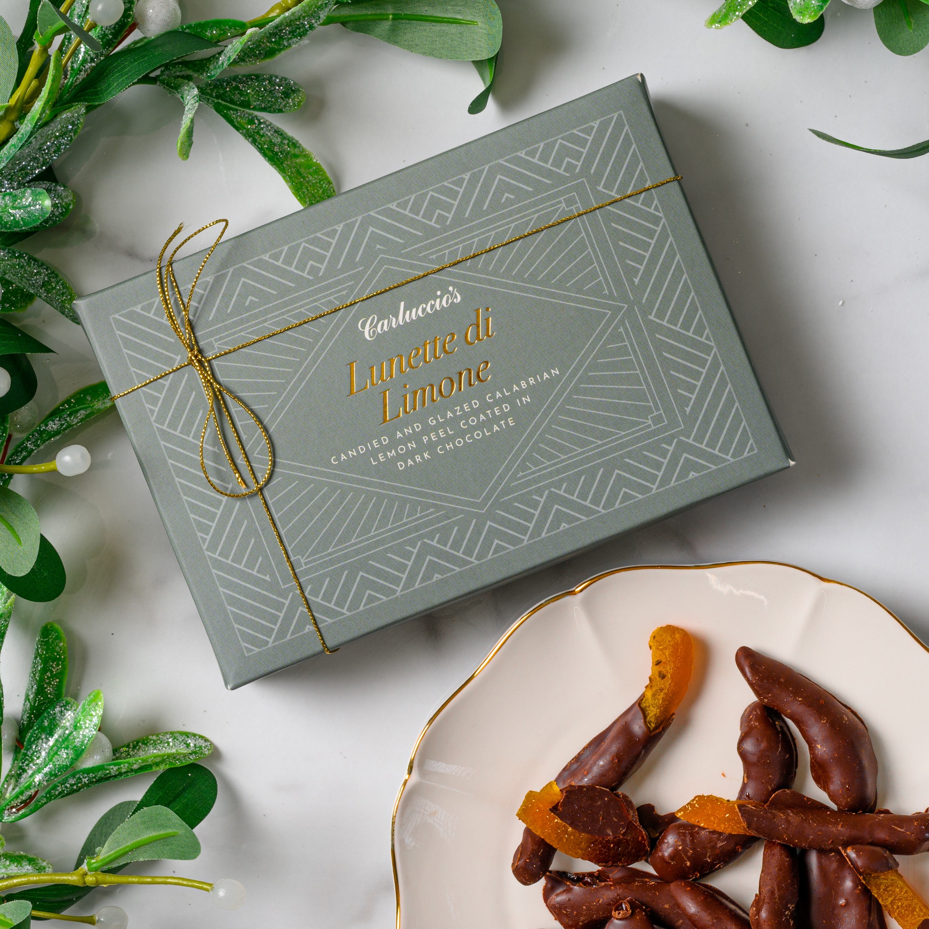 Lunette al Limone - Candied and glazed lemon peel coated in dark chocolate, 150g