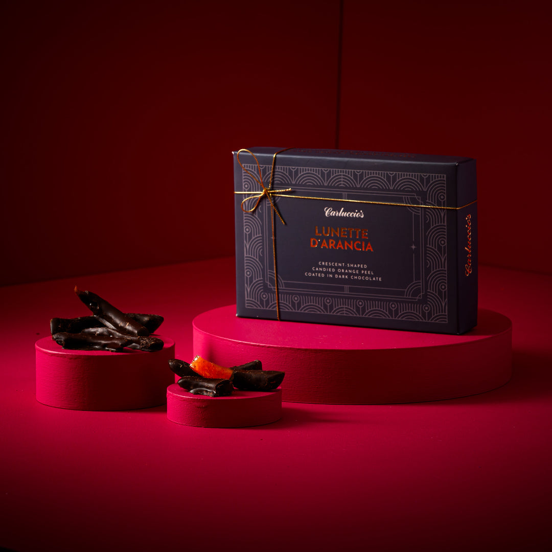 Lunette D'Arancia - Candied and Glazed Orange Peel Coated in Dark Chocolate, 150g