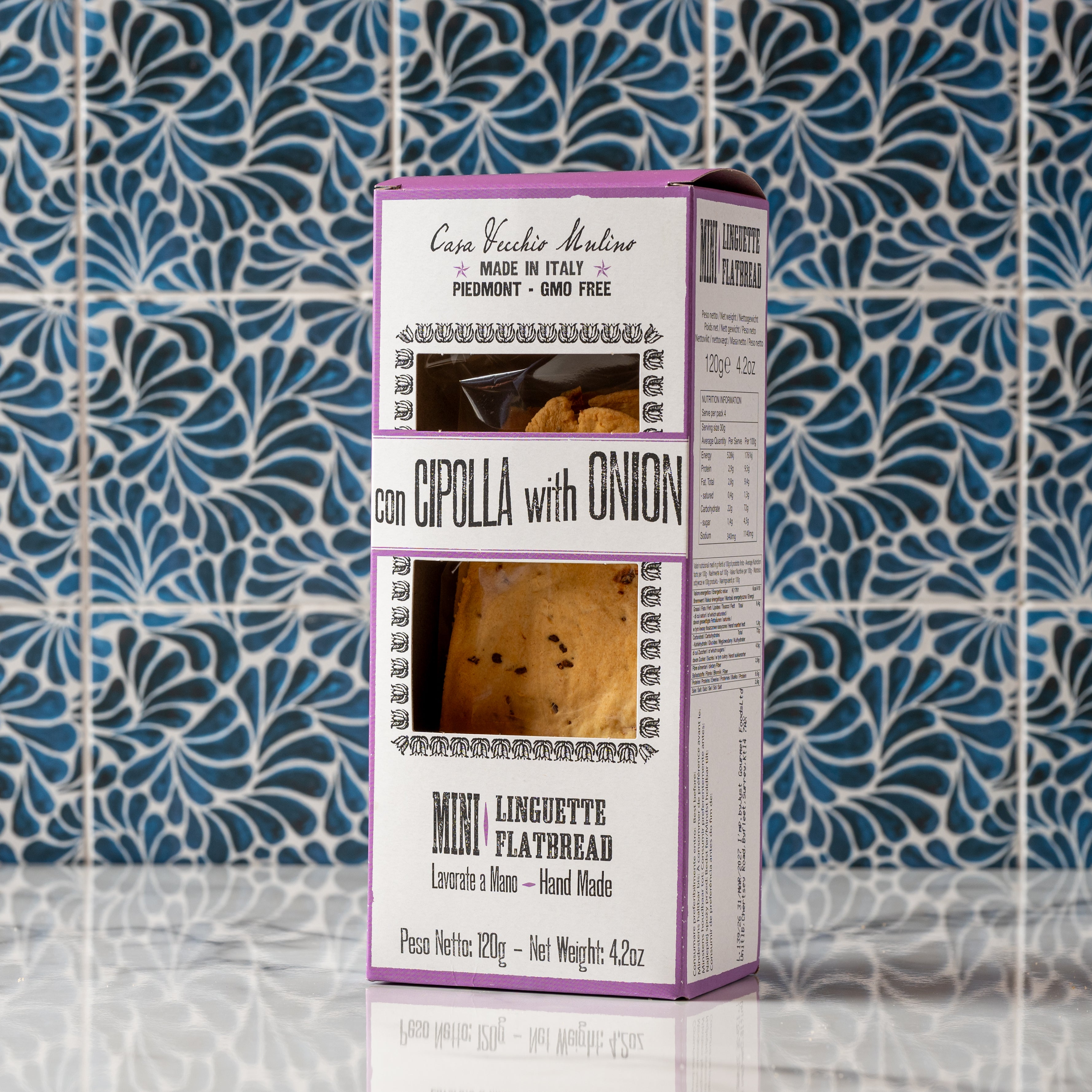 Linguette Con Cippole - Mini Flatbreads with Onion, 120g