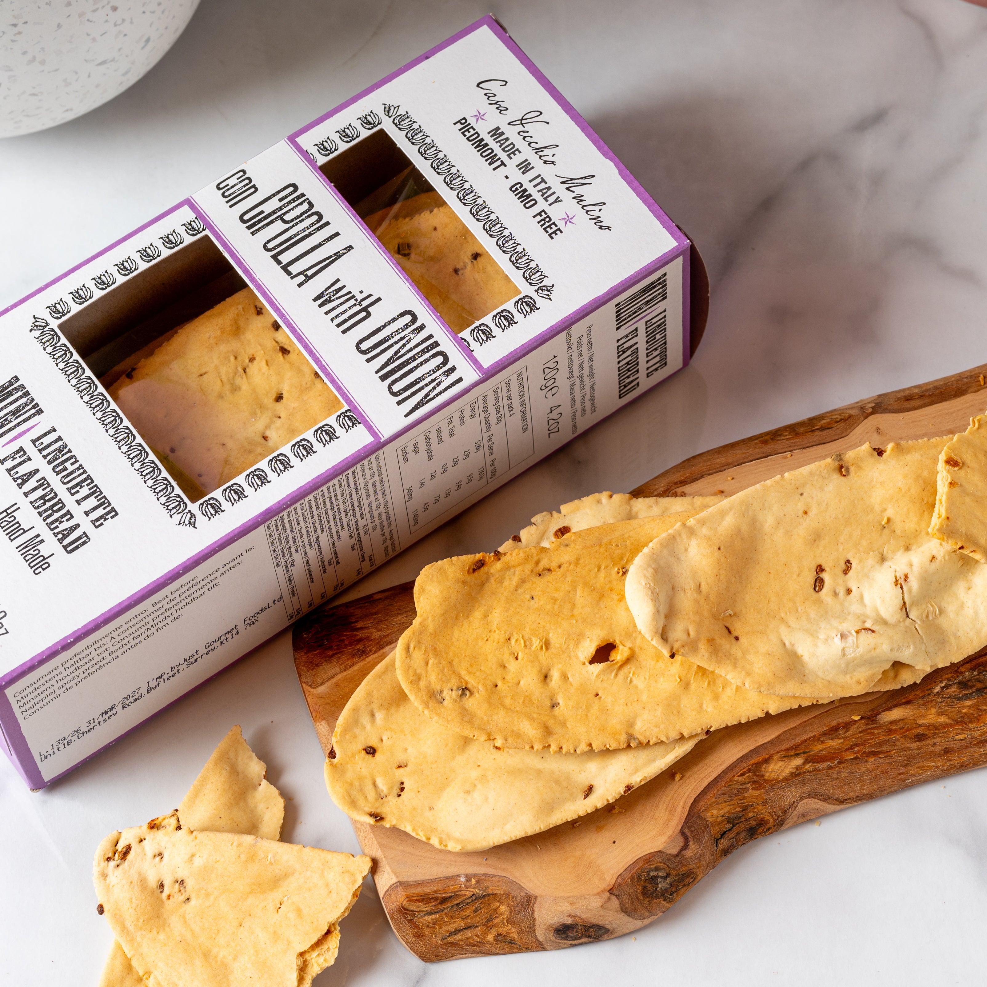 Linguette Con Cippole - Mini Flatbreads with Onion, 120g