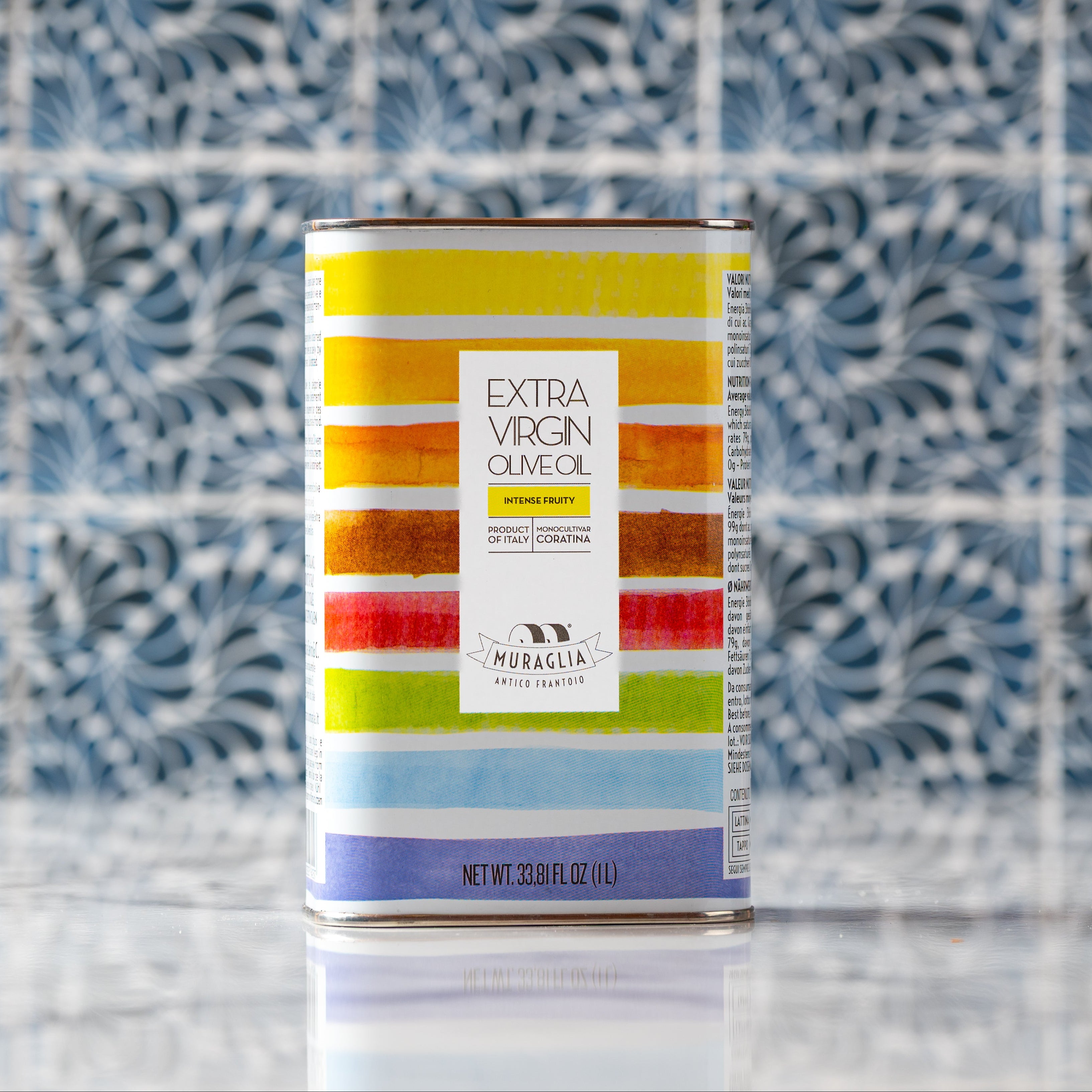 Muraglia Rainbow Tin Intense Fruity Coratina Extra Virgin Olive Oil 1000ml