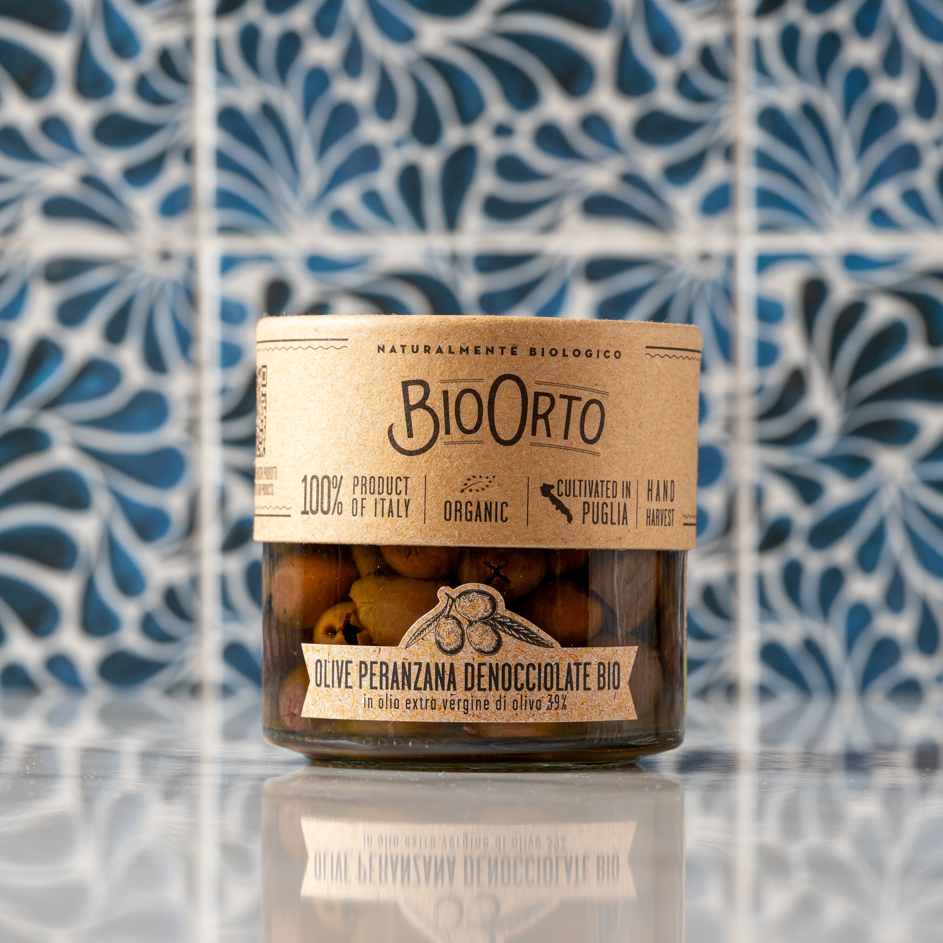 Bio Orto, Pitted Peranzana Olives in Extra Virgin Olive Oil, 180g