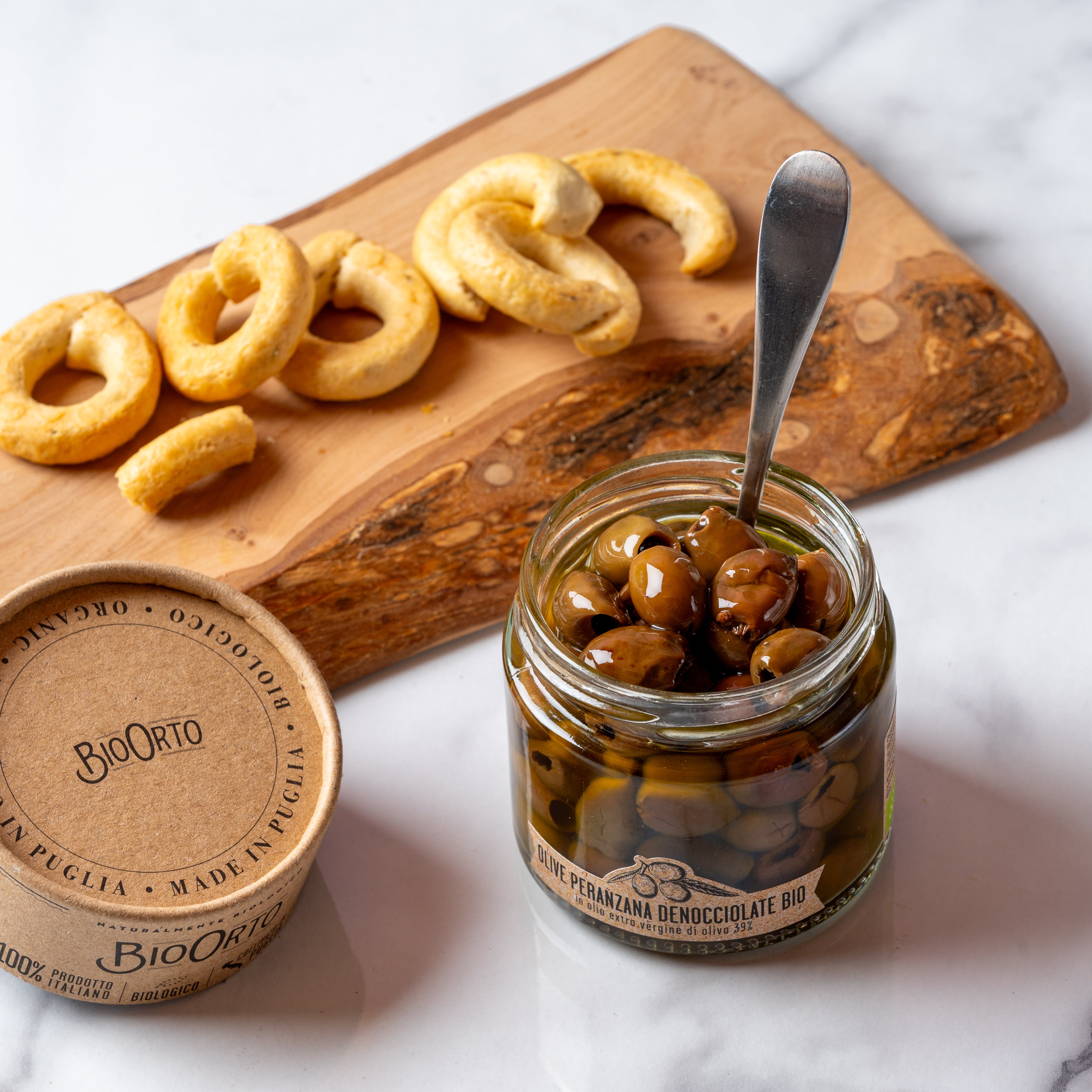 Bio Orto, Pitted Peranzana Olives in Extra Virgin Olive Oil, 180g