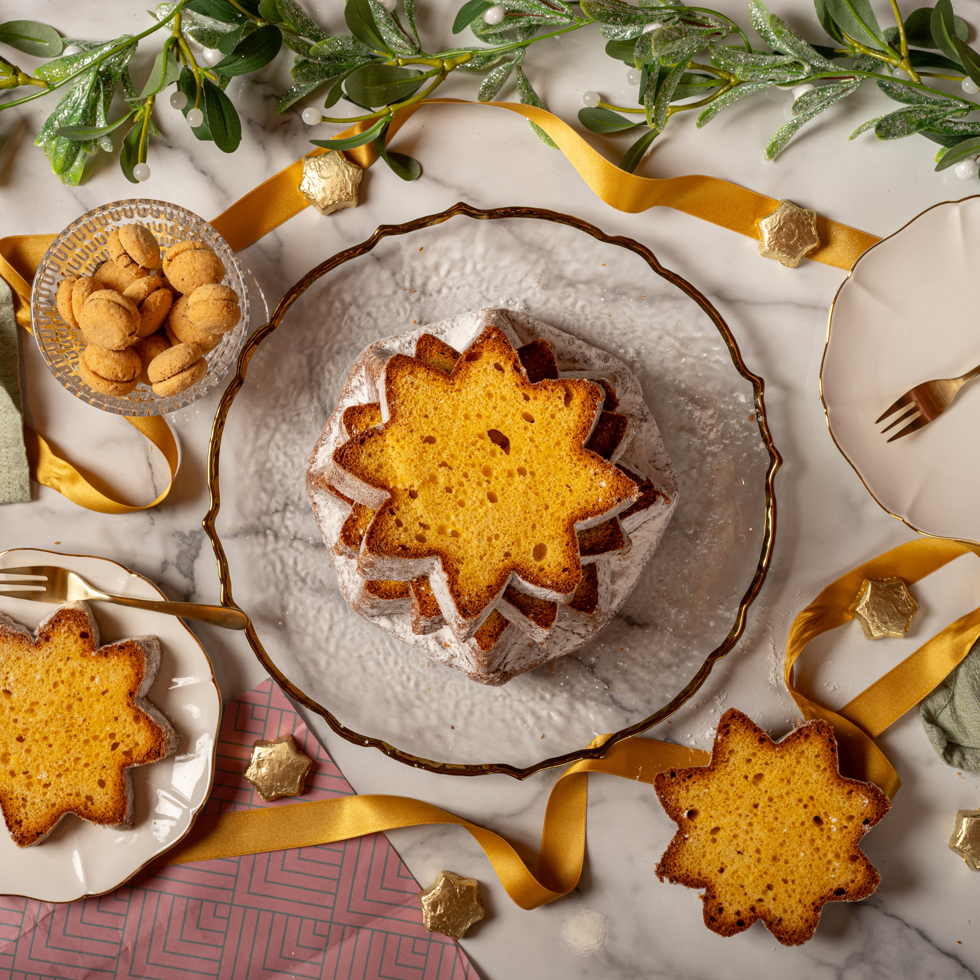 Pandoro Classico - Traditional Star Shaped Sponge Cake from Veneto, 750g