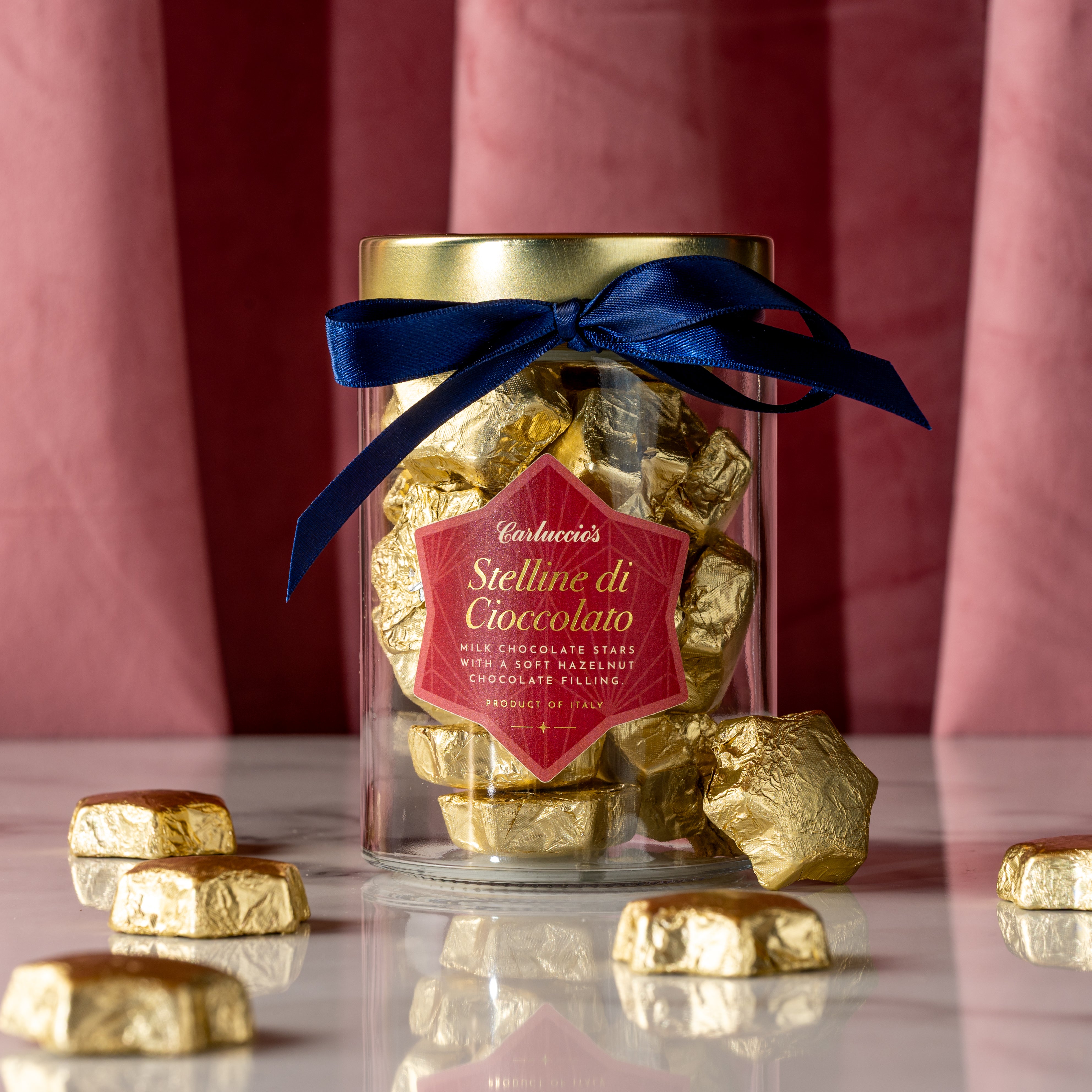 Stelline di Cioccolato - Milk Chocolate Stars with a Soft Hazelnut Filling , 300g