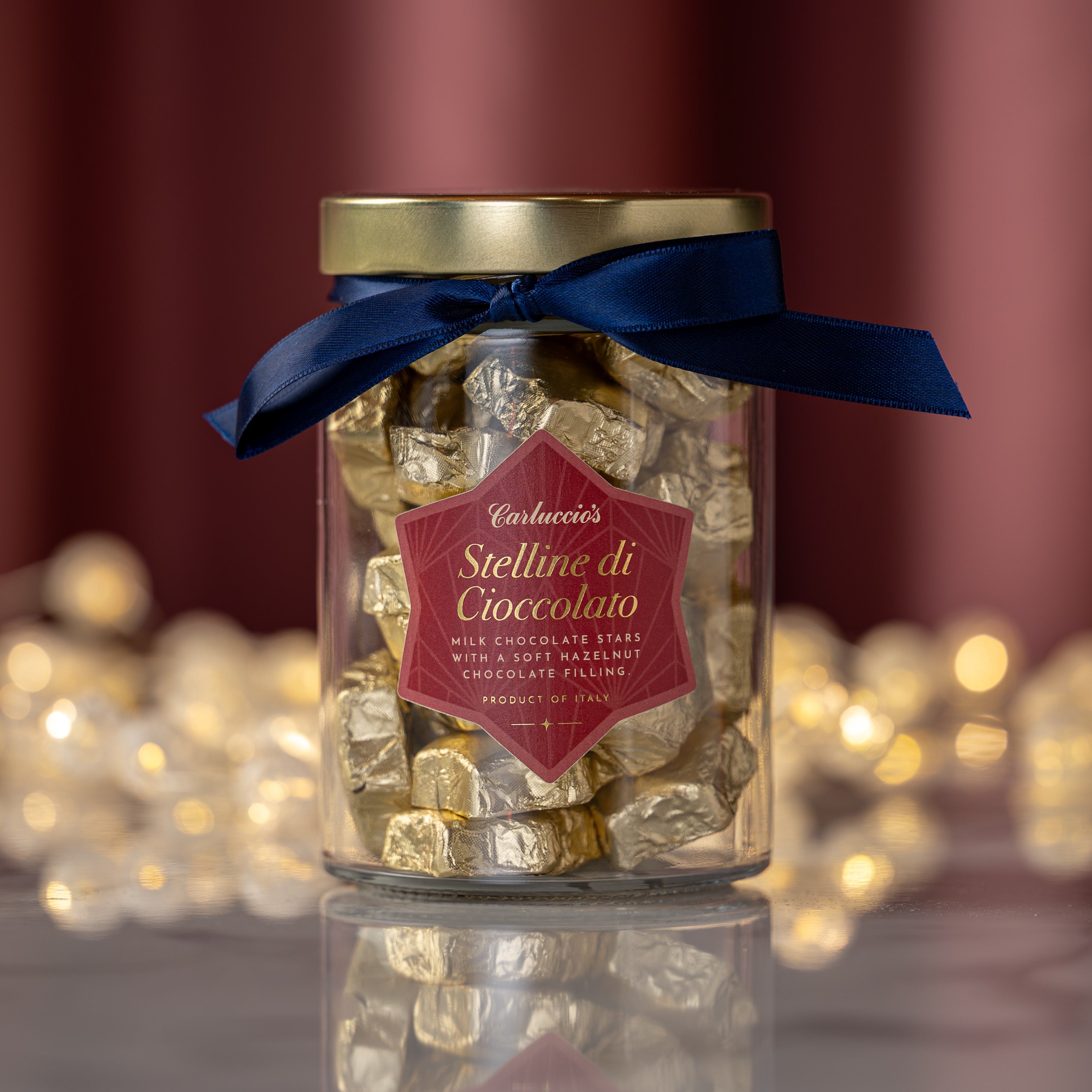 Stelline di Cioccolato - Milk Chocolate Stars with a Soft Hazelnut Filling , 300g