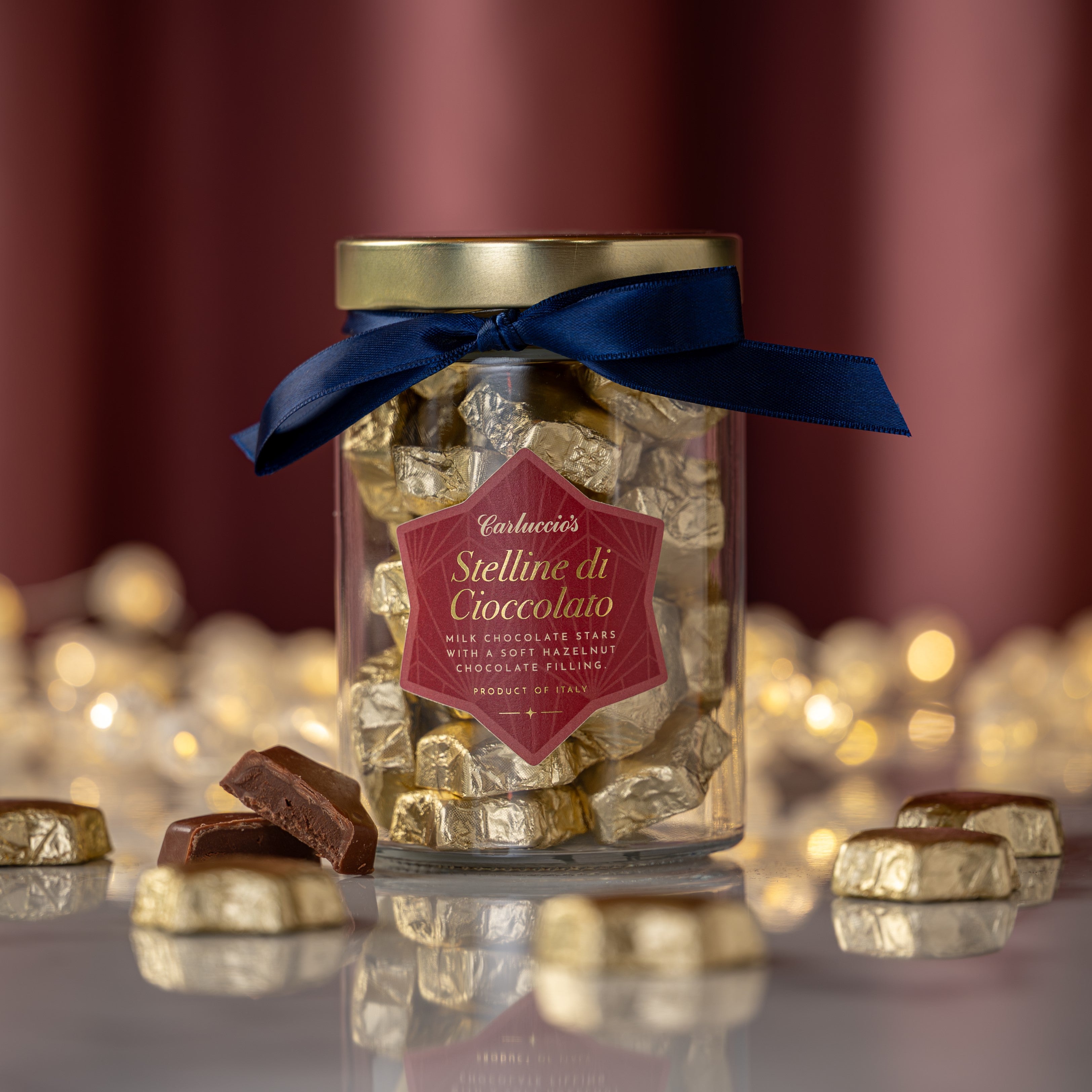 Stelline di Cioccolato - Milk Chocolate Stars with a Soft Hazelnut Filling , 300g