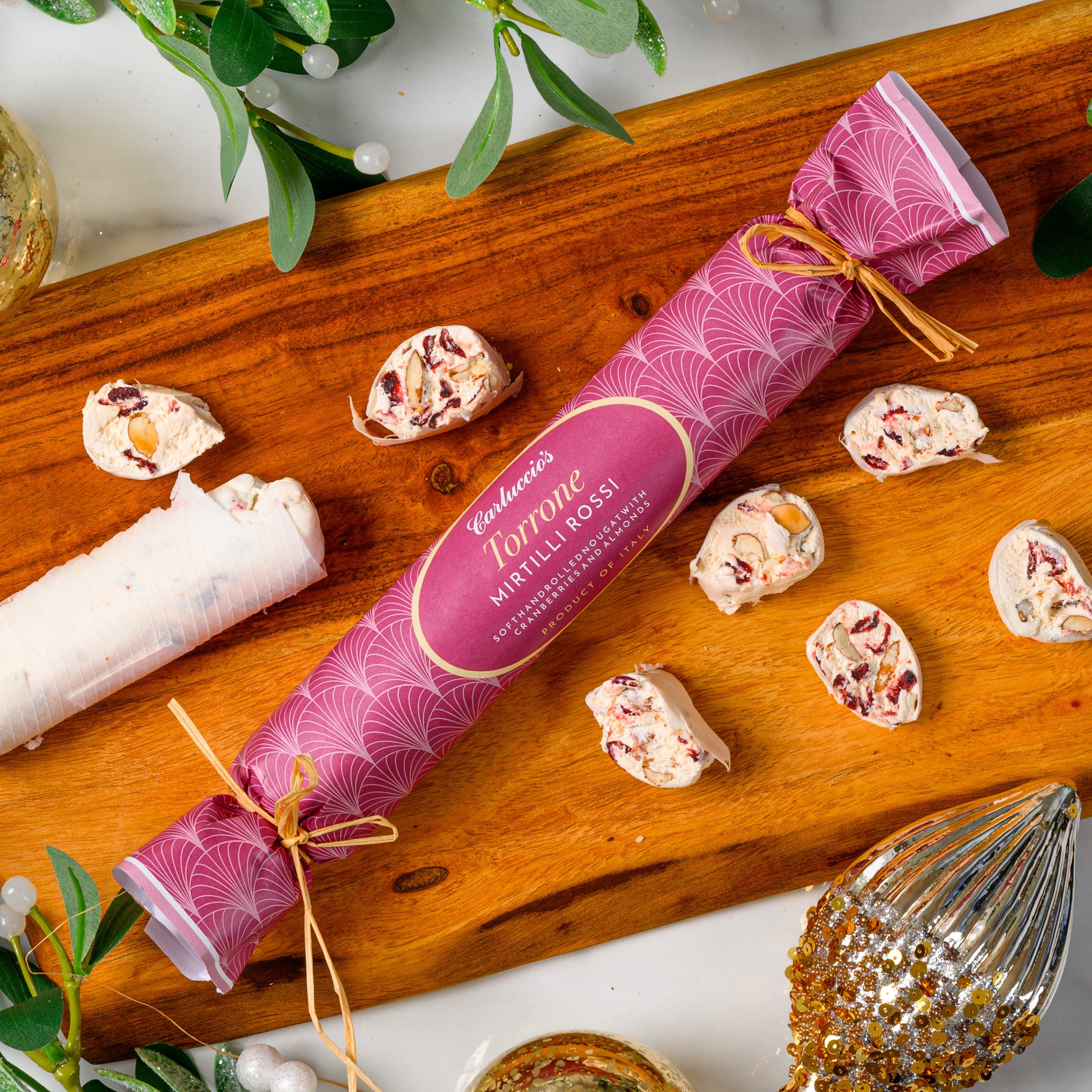 Torrone Mirtilli Rossi - Soft nougat with cranberries & almonds, 150g