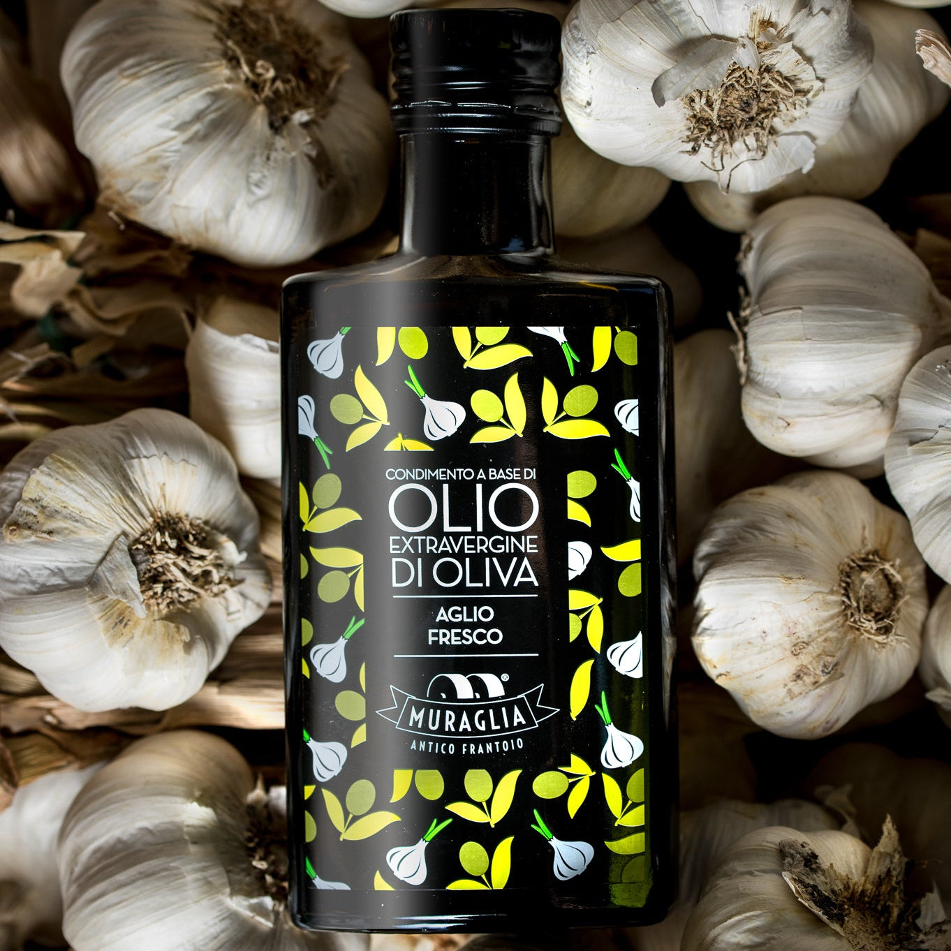 Muraglia Olio al Aglio - Garlic Extra Virgin Olive Oil, 200ml